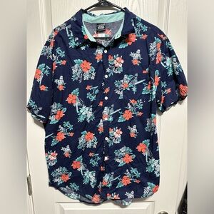 Star Wars Stormtrooper Darth Vader Woven Button Shirt Large